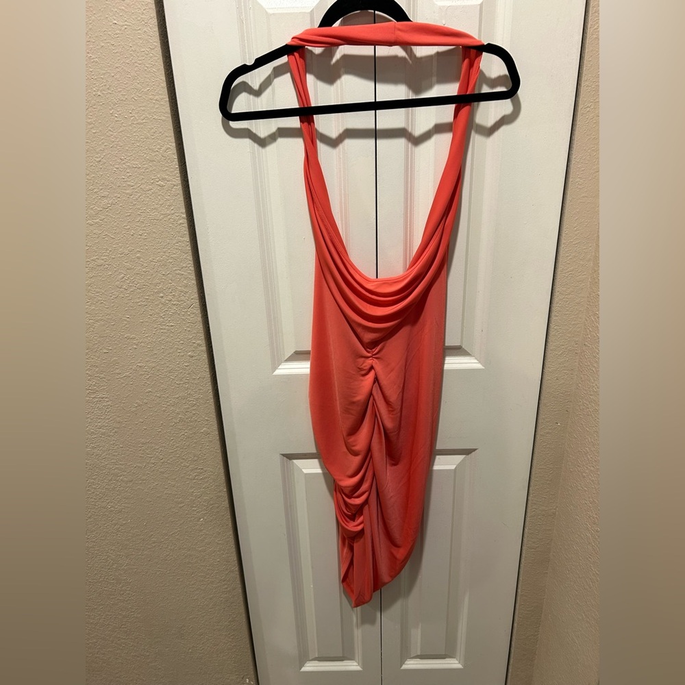 NWT Michael Costello x Revolve Izzy Mini Dress in Coral , size M - Picture 7 of 11